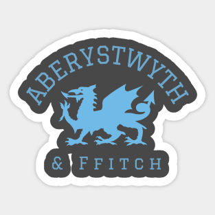 Aberystwyth and Ffitch, Classic Welsh town Sticker